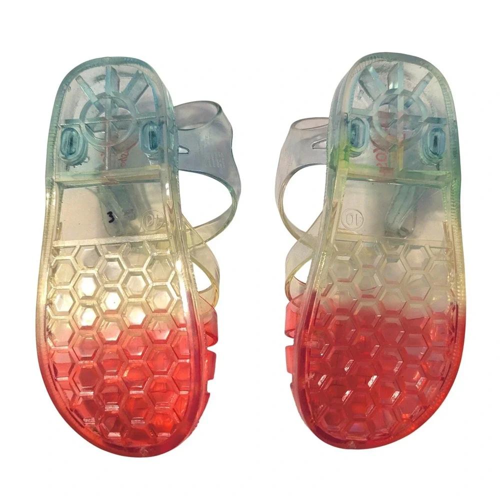 OshKosh Bgosh Marie Kids Rainbow Ombre Jelly Fisherman Sandals Size 10M OS21T02R